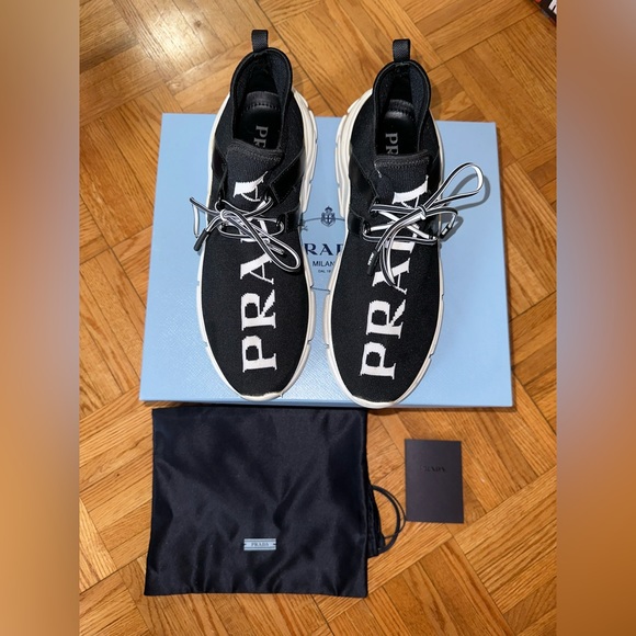 Prada Knit Fabric Logo Sneaker - Picture 2 of 14